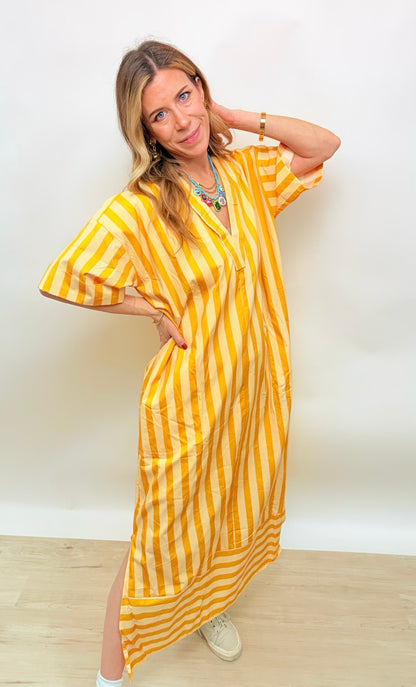 Gold and Yellow Striped Maxi