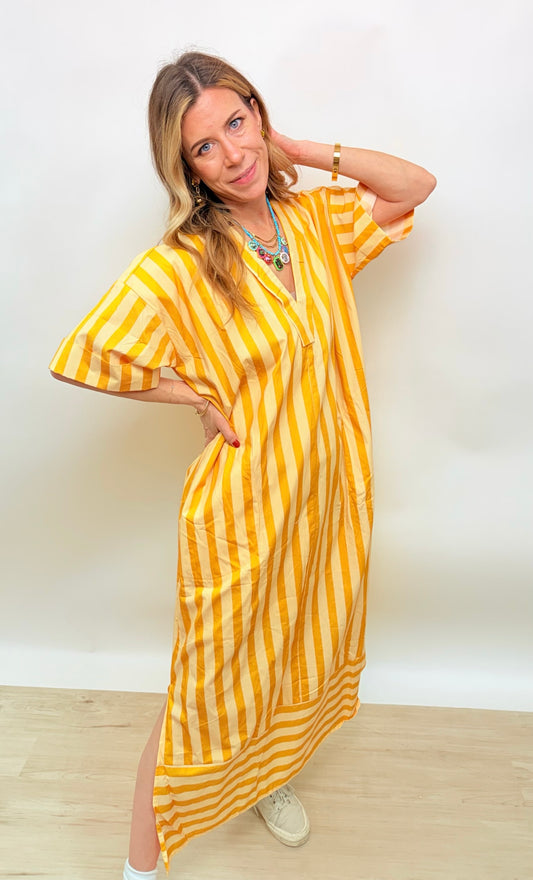 Gold and Yellow Striped Maxi