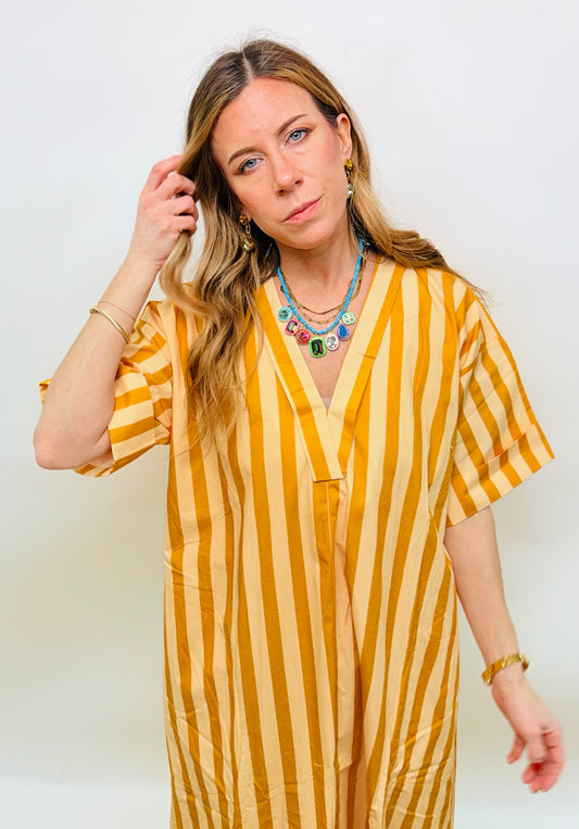 Gold and Yellow Striped Maxi