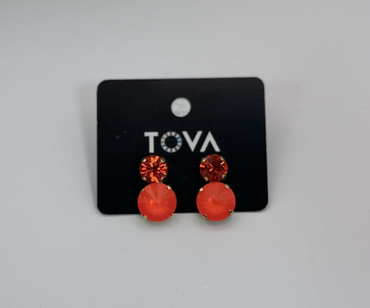 Tova Maegan Earrings in Electric Red