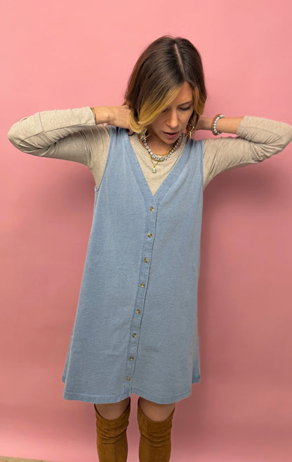 Z Supply Solace Light Denim Mini Dress