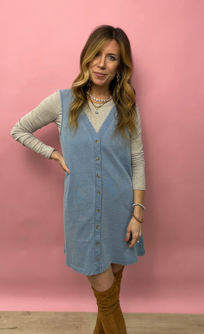 Z Supply Solace Light Denim Mini Dress