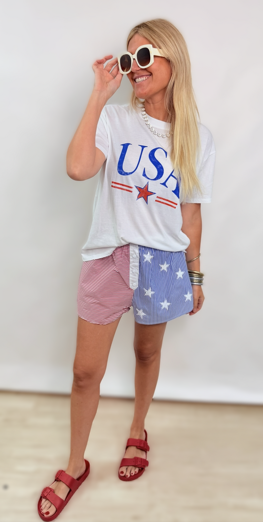 Z Supply USA Star Boyfriend Tee