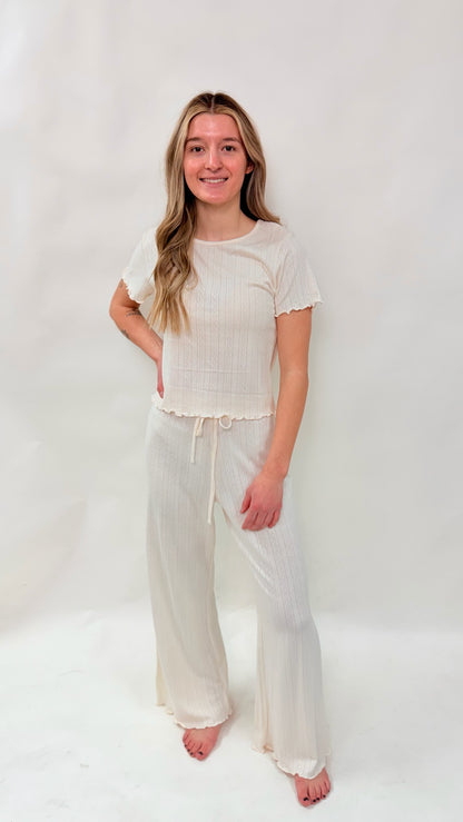Ivory Pointelle Set