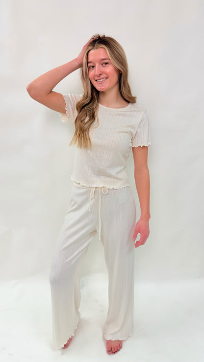 Ivory Pointelle Set