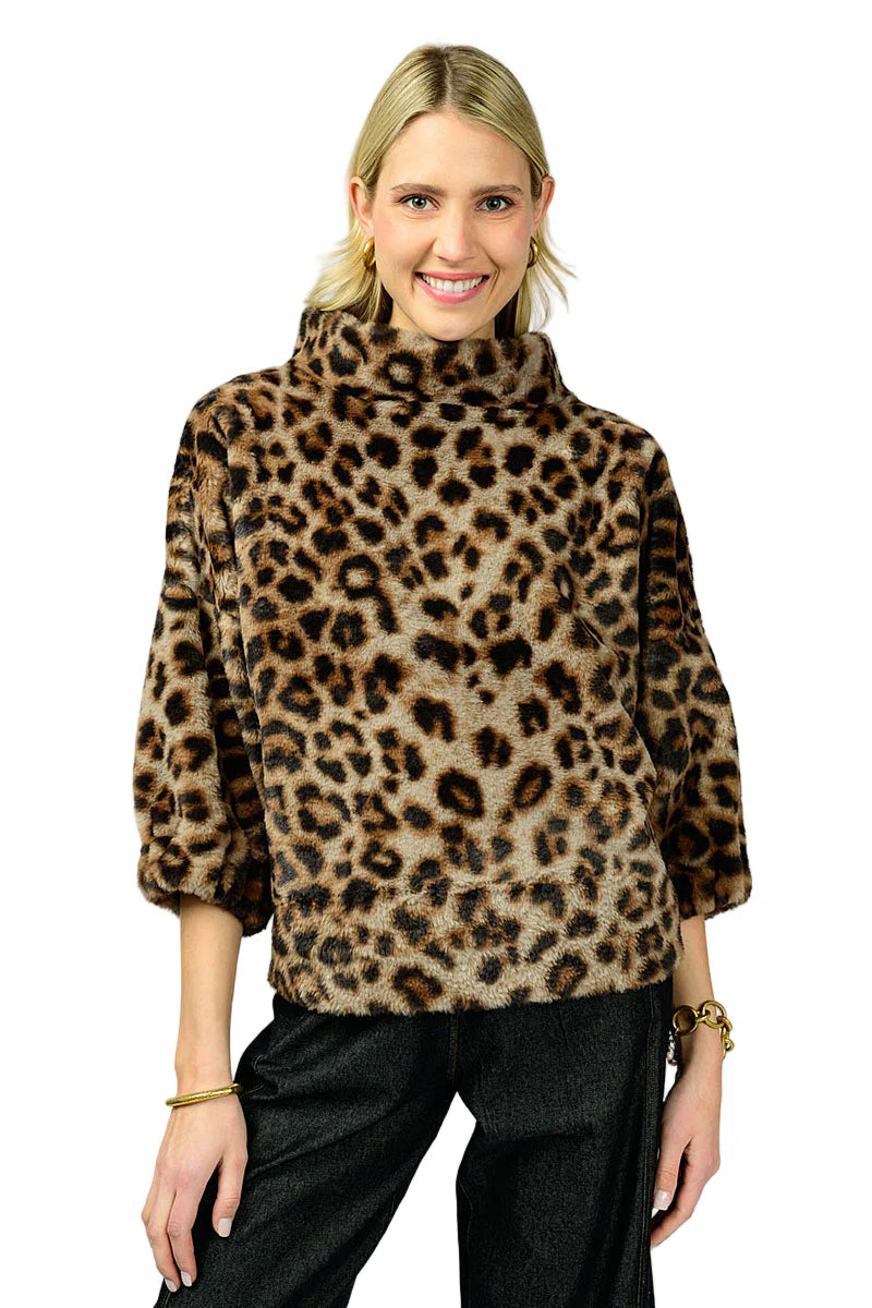 Leopard Faux Fur Popover