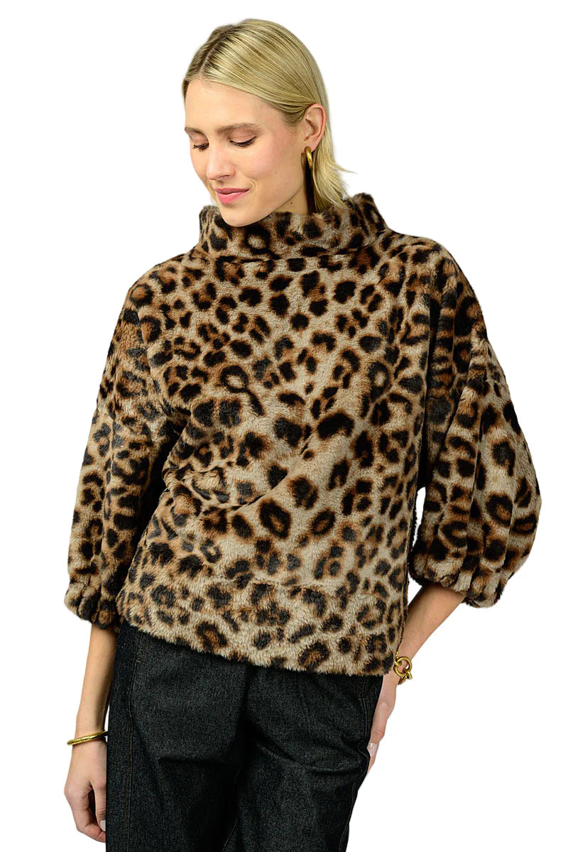 Leopard Faux Fur Popover