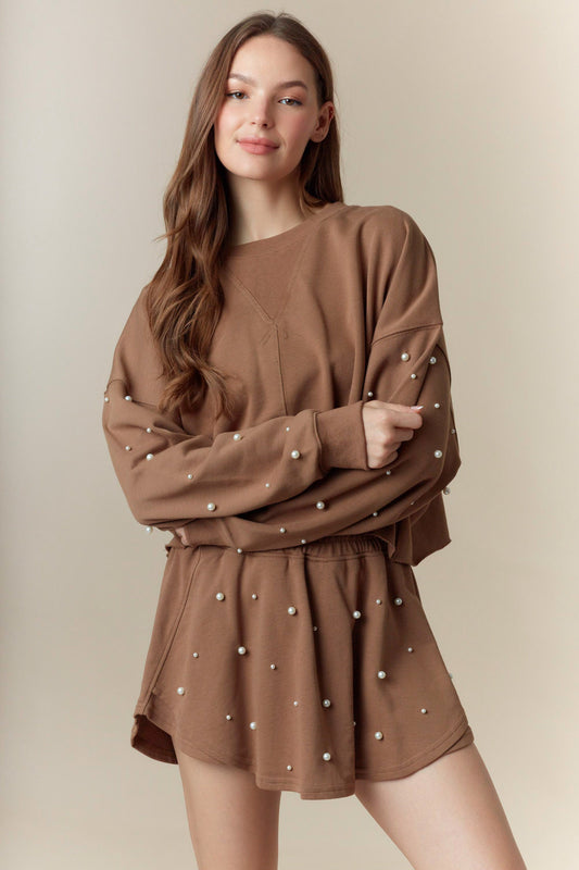Mocha Pearl Short Set