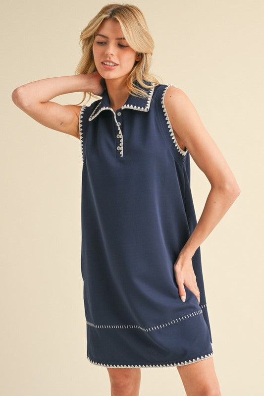Navy Sleeveless Dress