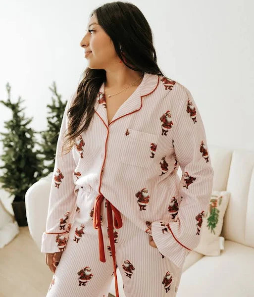 Pink Stripe Santa Set