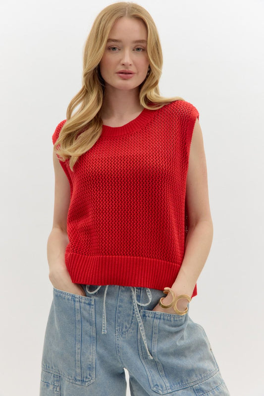 Red Knit Sweater