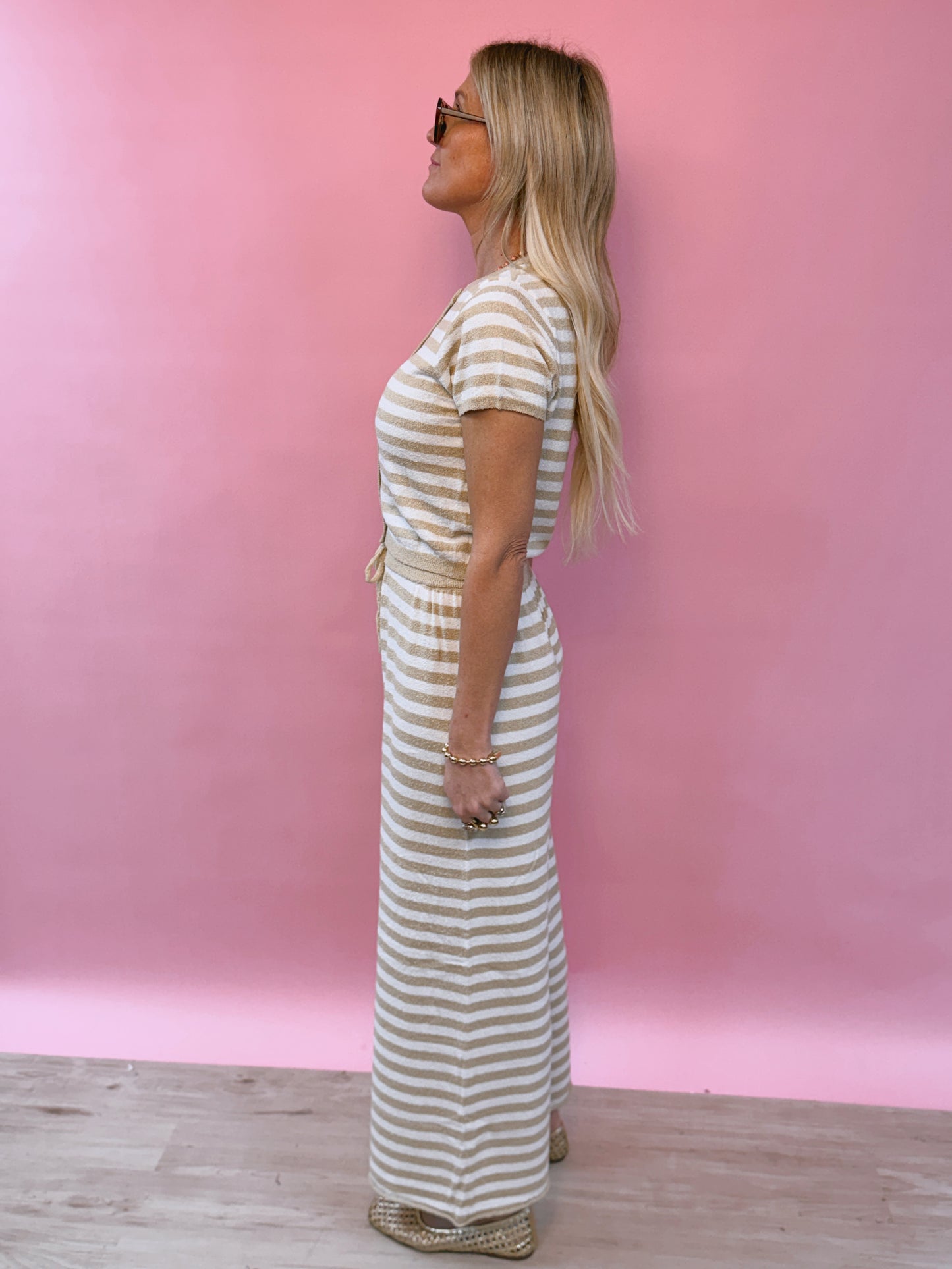 Striped Knit Lounge Set