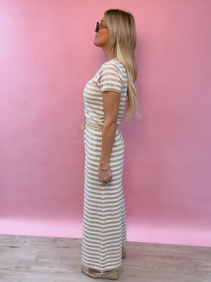 Striped Knit Lounge Set