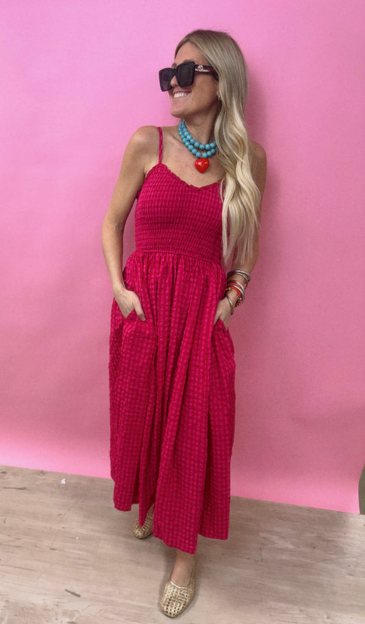 Cherry Red Long Dress with Sweetheart Neckline