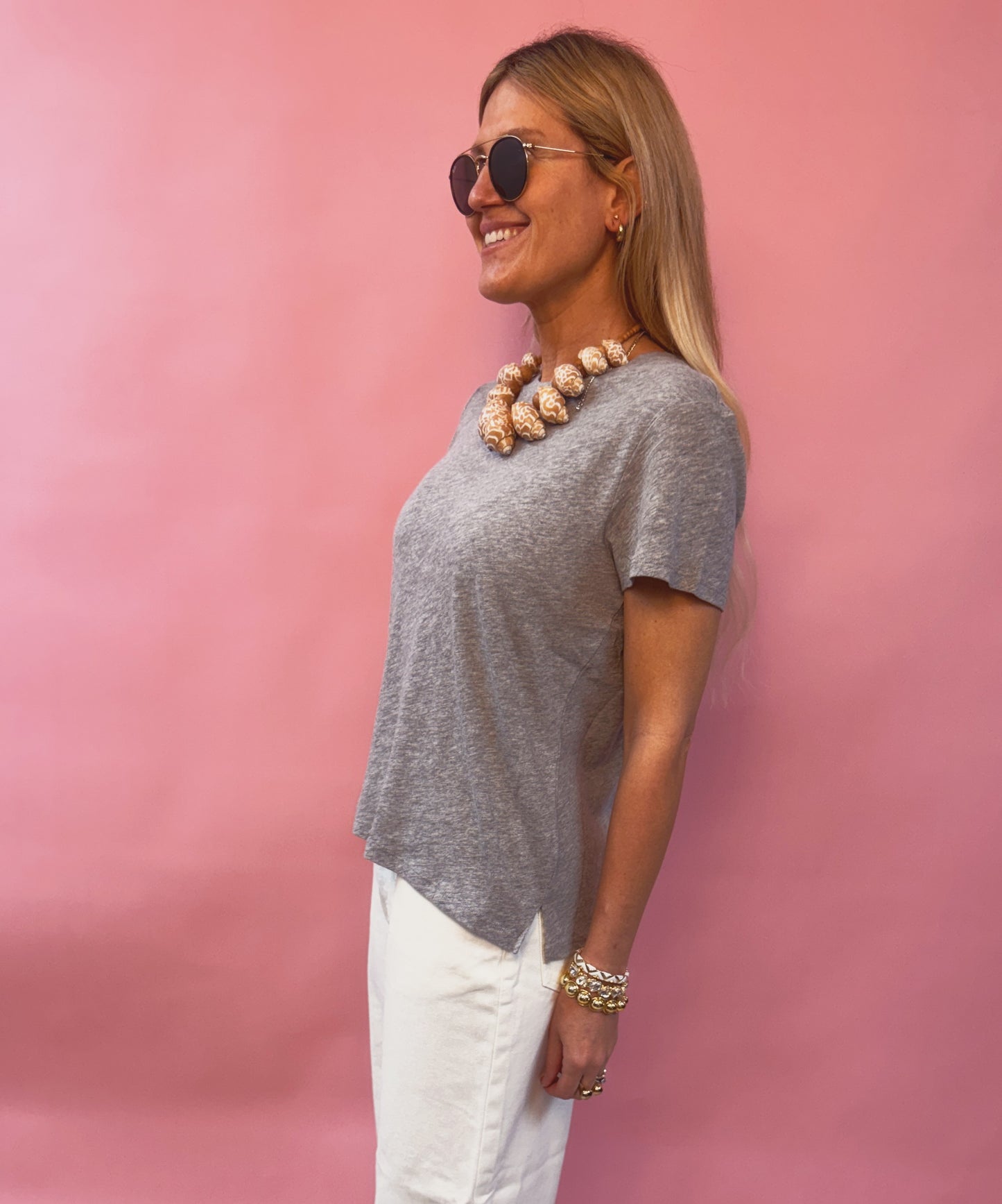 Foundation Slub tee in Classic Heather Grey