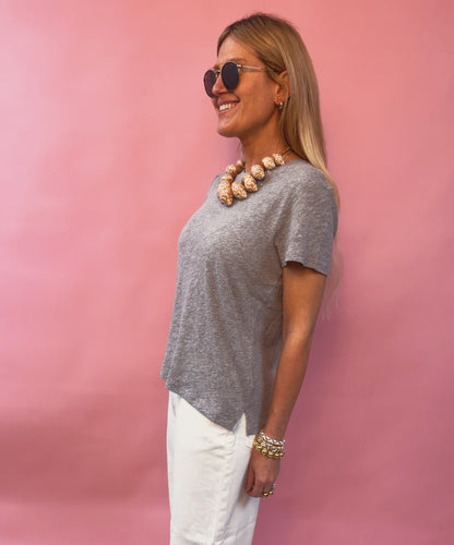 Foundation Slub tee in Classic Heather Grey
