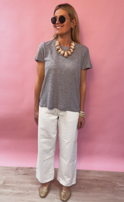 Foundation Slub tee in Classic Heather Grey