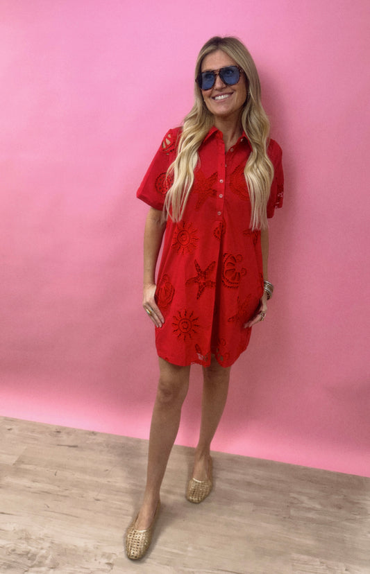 Tomato Red Vacation Dress