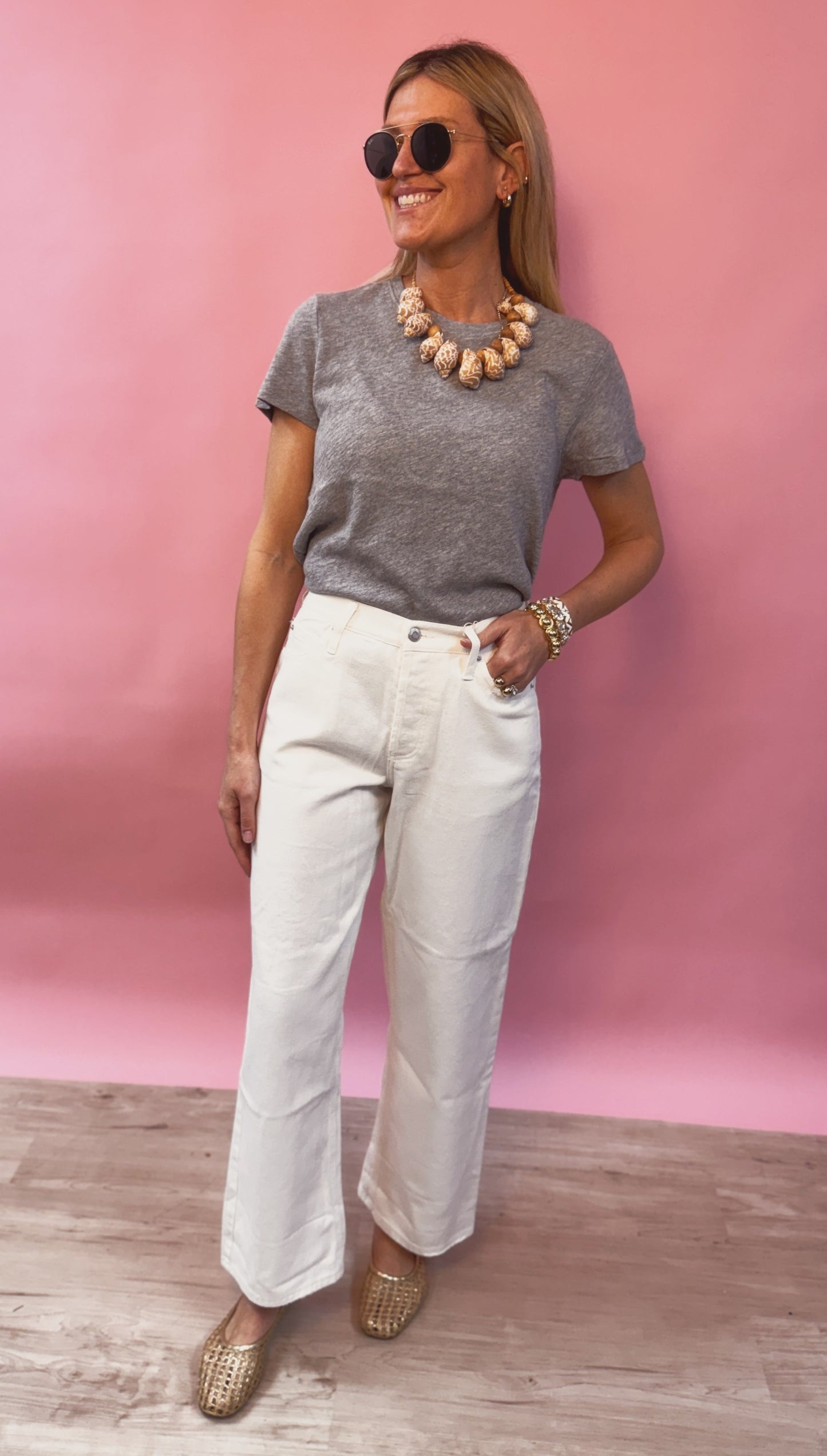 Foundation Slub tee in Classic Heather Grey