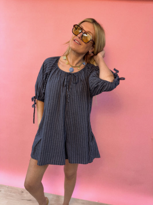 Lived in Navy Romper