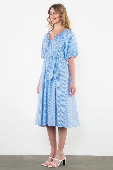 Blue Linen Dress