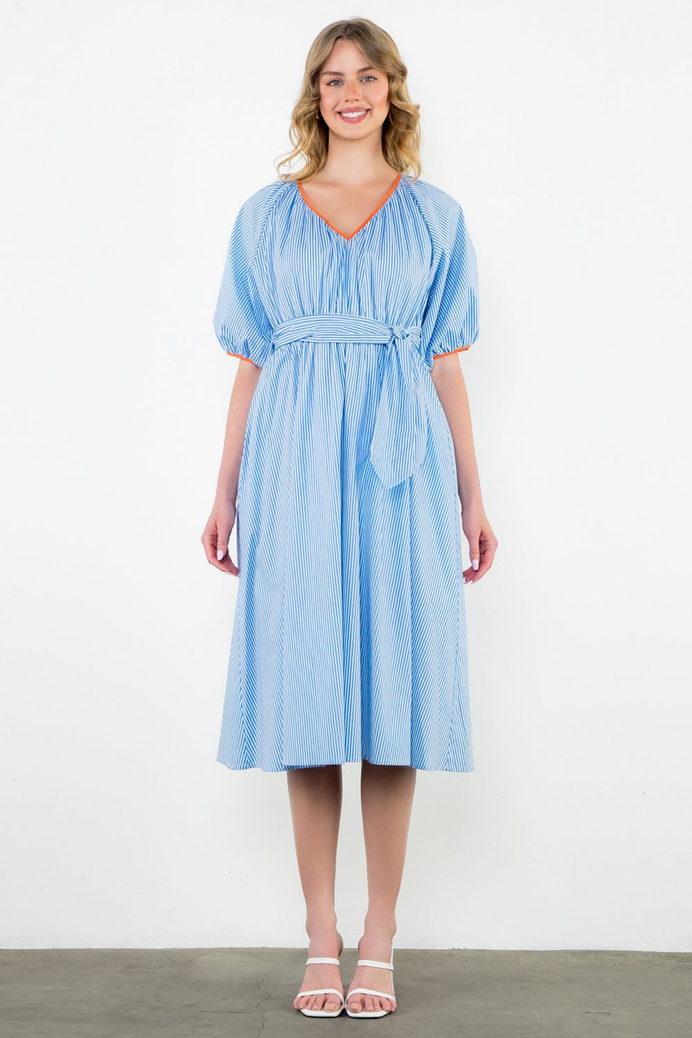Blue Linen Dress