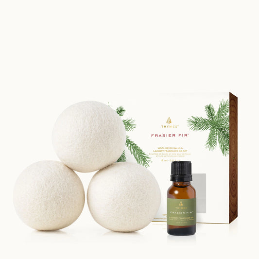 Thymes Frasier Fir Dryer Balls & Laundry Fragrance Oil