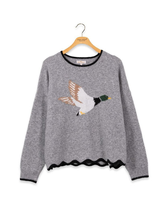 Simply Southern Scalloped Edge Rosalie Duck Sweater