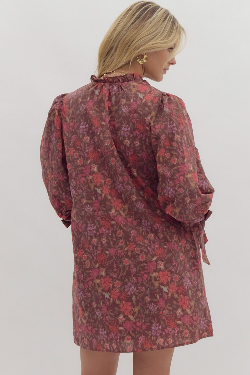 Entro Brown Floral Dress