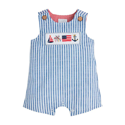 Mudpie Patriotic Smocked Jon Jon