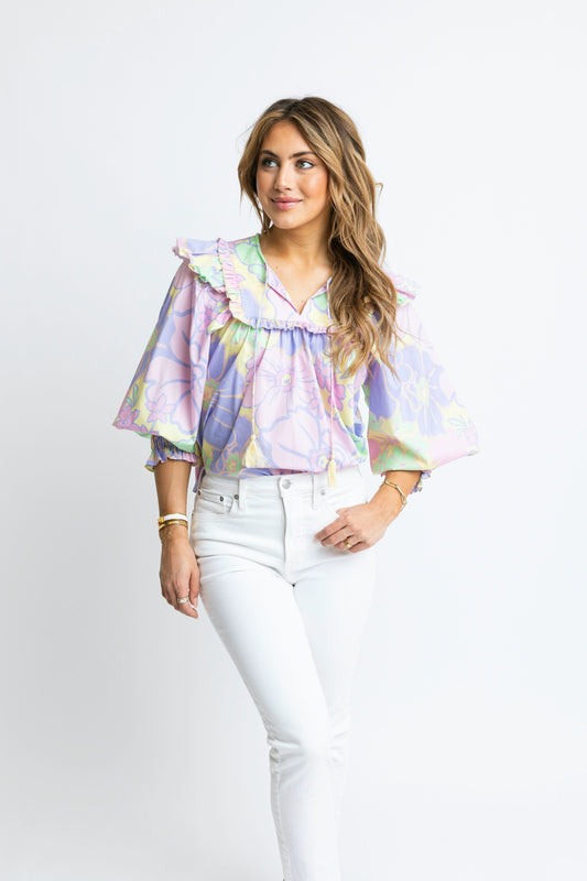 Poplin Ruffle Top