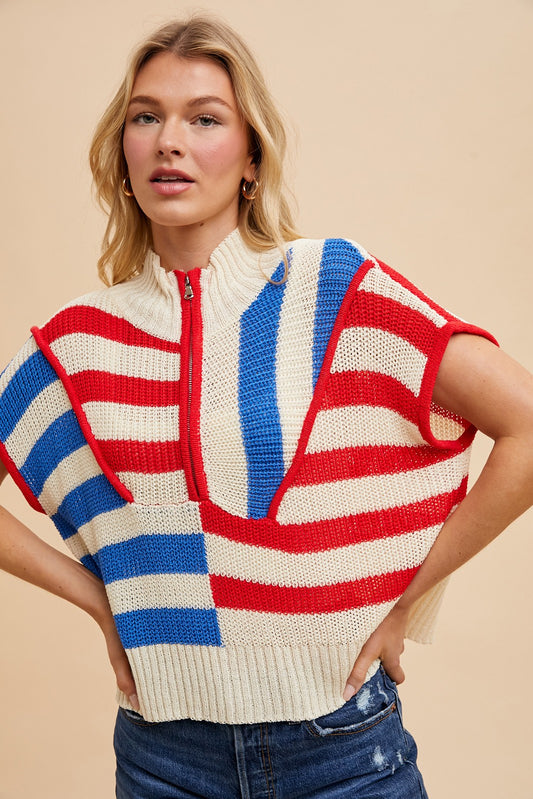 Multi Stripe Sweater Top