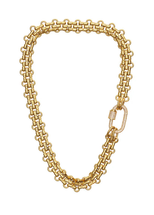 Hjane Pave Carabiner Necklace