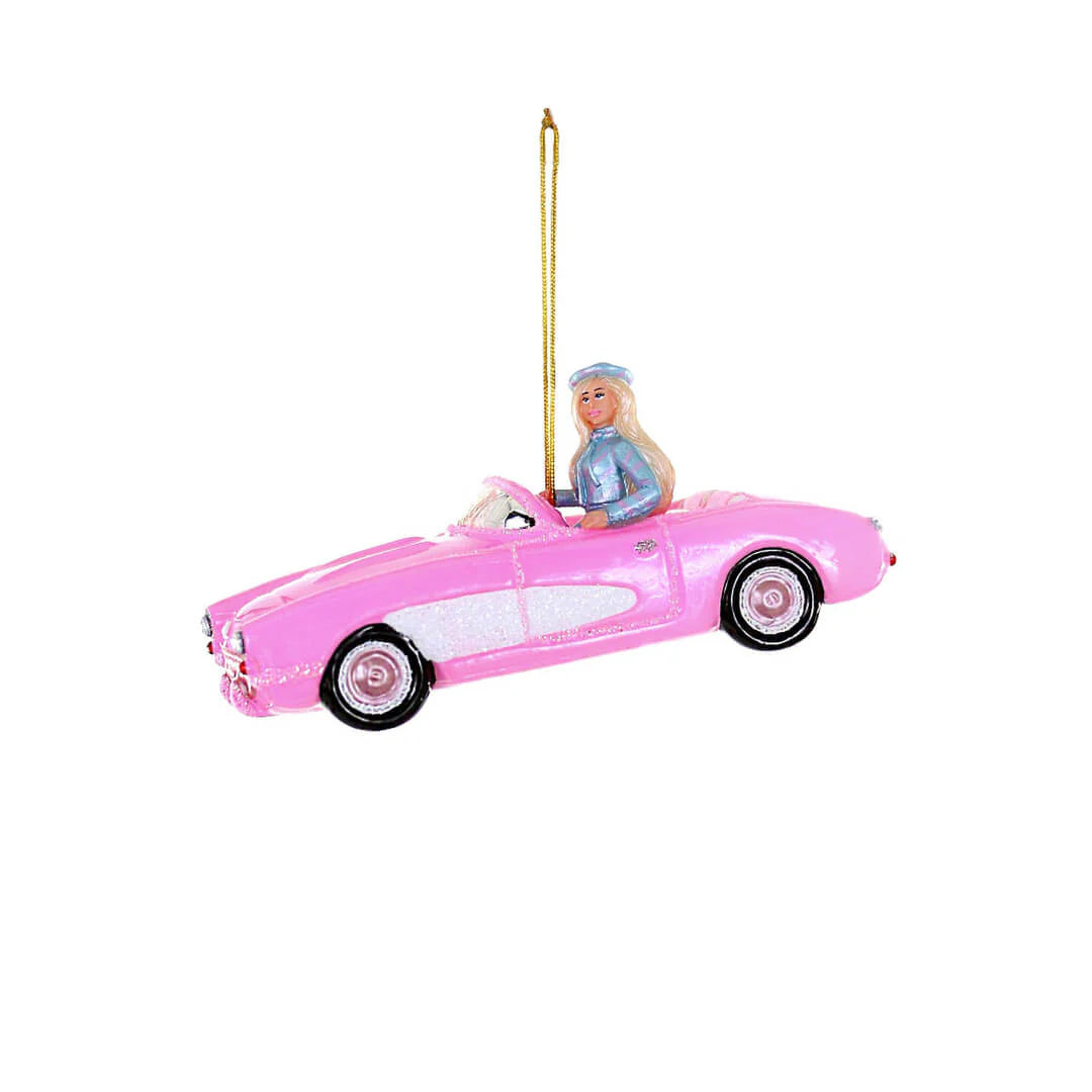 Cody Foster & Co Pink Corvette Ornament