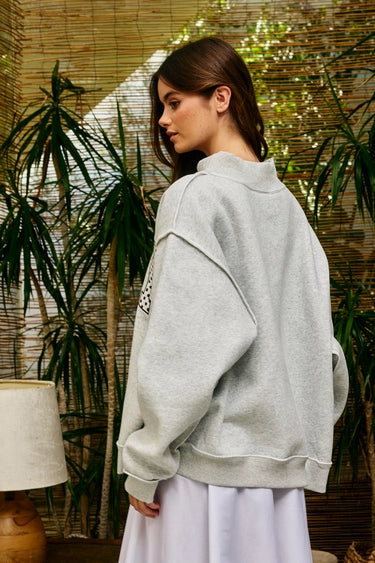 Bucketlist Embroidered Oversized Pray Sweatshirt