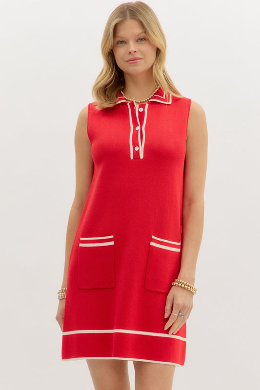 Red Knit Dress