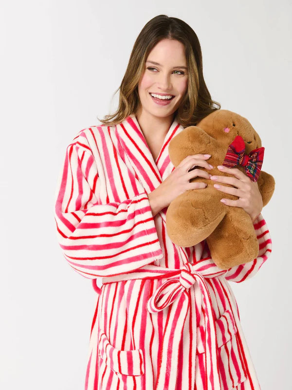 Candy Stripe Plush Robe