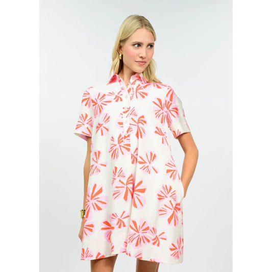 Ivy Jane Tropical Bloom Swing Shirt Dress