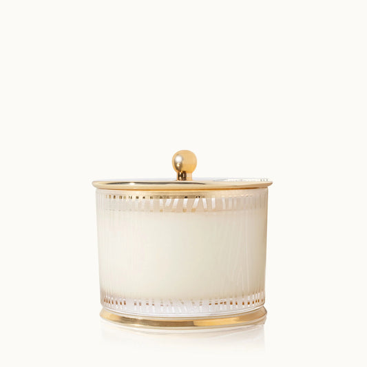 Thymes Frasier Fir Gilded Frosted Wood Grain Candle 9oz