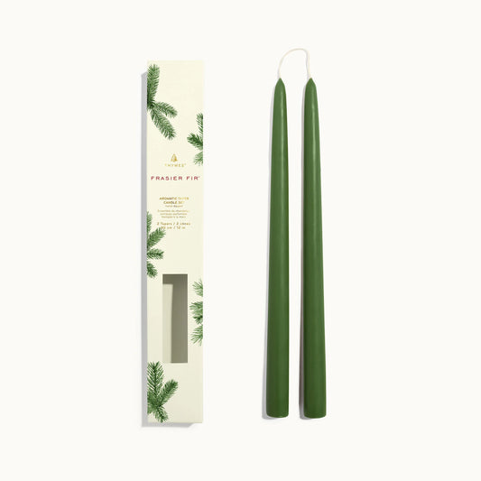 Thymes Frasier Fir 12" Taper Candle Set